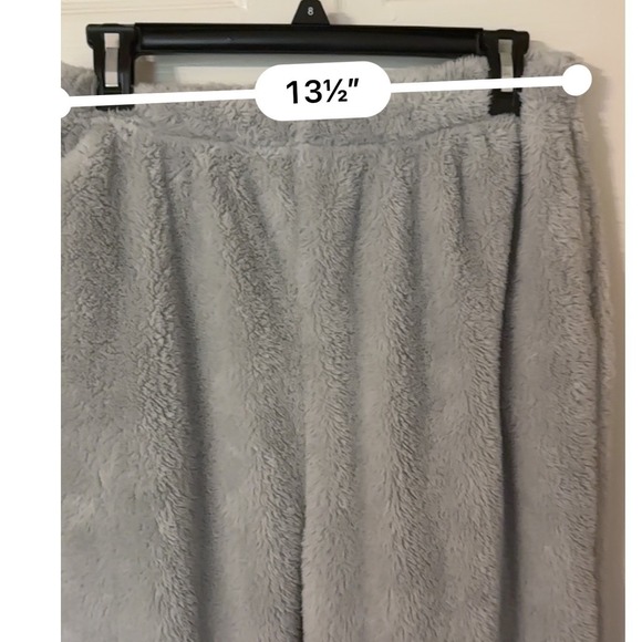 Gray Fuzzy Lounge Pants Women's Size L Comfy Cozy Sweatpants - Picture 6 of 8